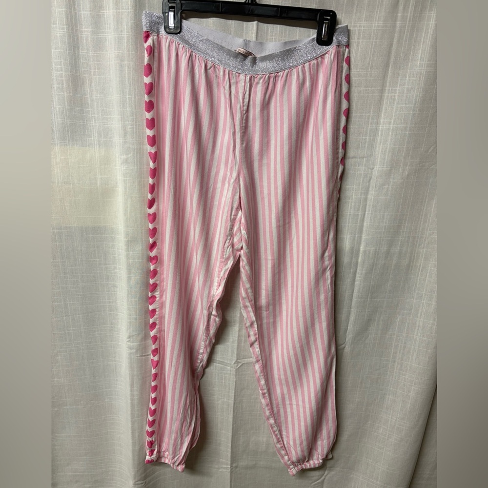 Victoria's Secret Pink and Gray Striped  Pajama bottom